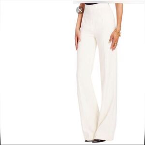 NEW dvf charli wide leg trousers cream womens size 8